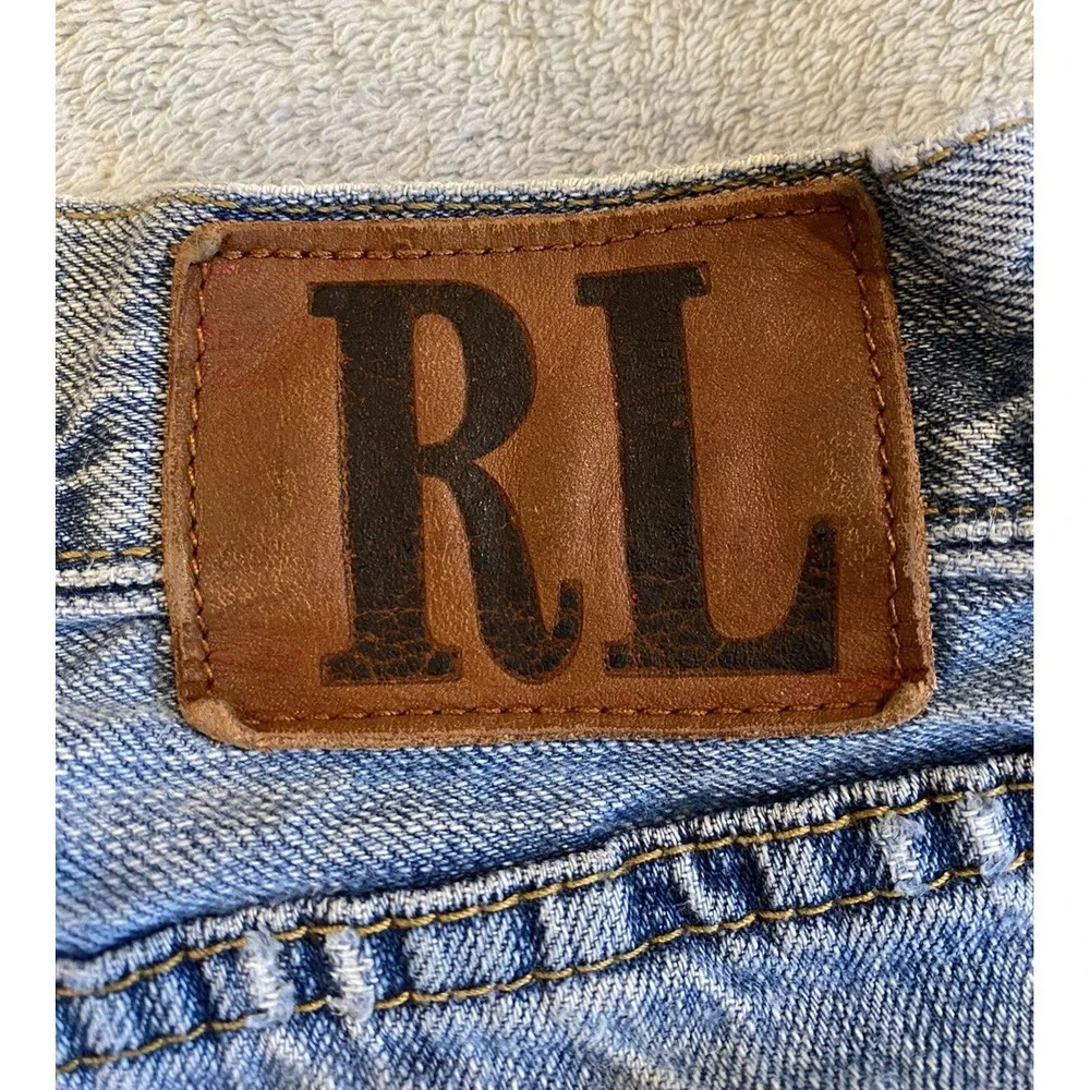 Polo Ralph Lauren Jeans‎ Mens 34x34 Straight Light Wash Blue Denim